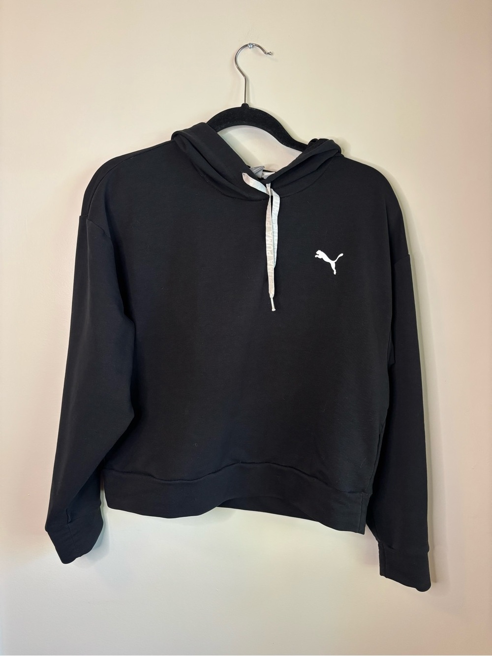 Puma Black Hoodie with White Logo